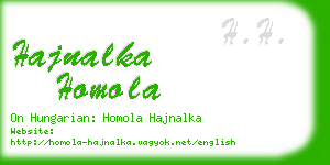 hajnalka homola business card